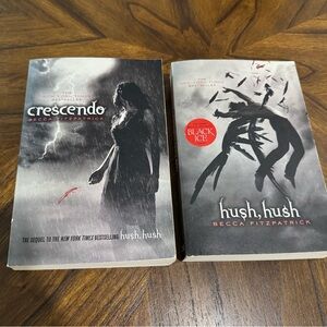 Hush, Hush and Crescendo by Becca Fitzpatrick paperback book set